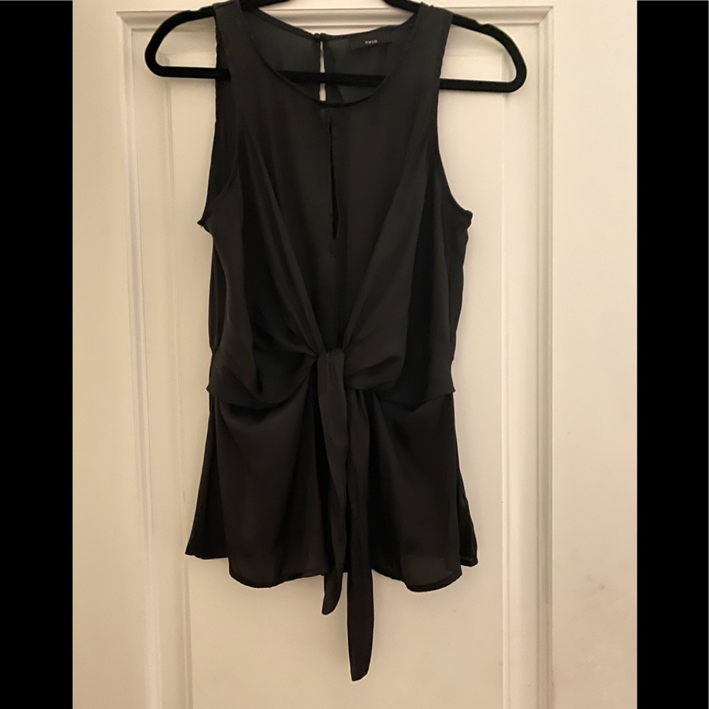 Black Tank Blouse Top